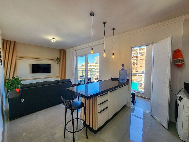 L053 | Apartamento a 250m do mar com churrasqueira