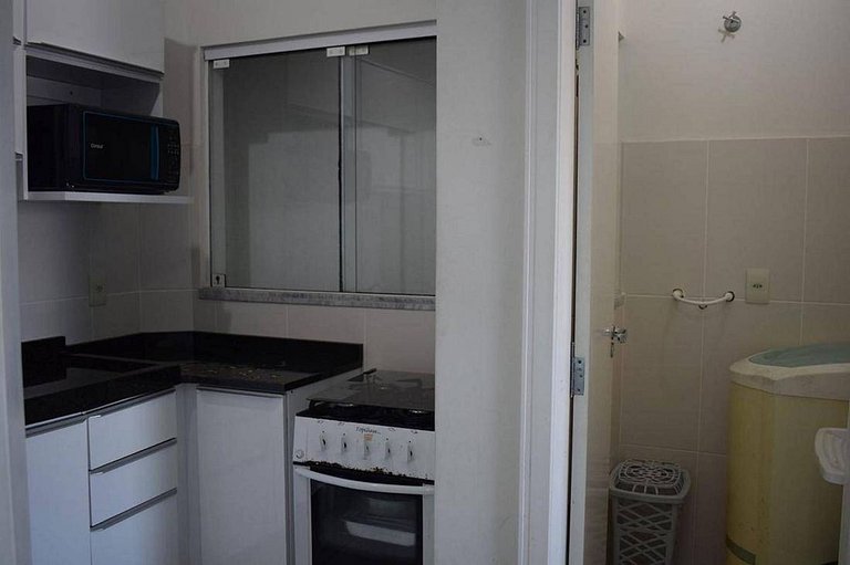 L144 | Apartamento com churrasqueira a 250m do mar